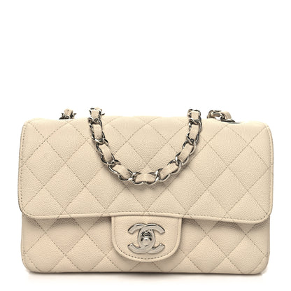 Chanel Caviar Quilted Mini Rectangular Flap Light Beige 1 of 12