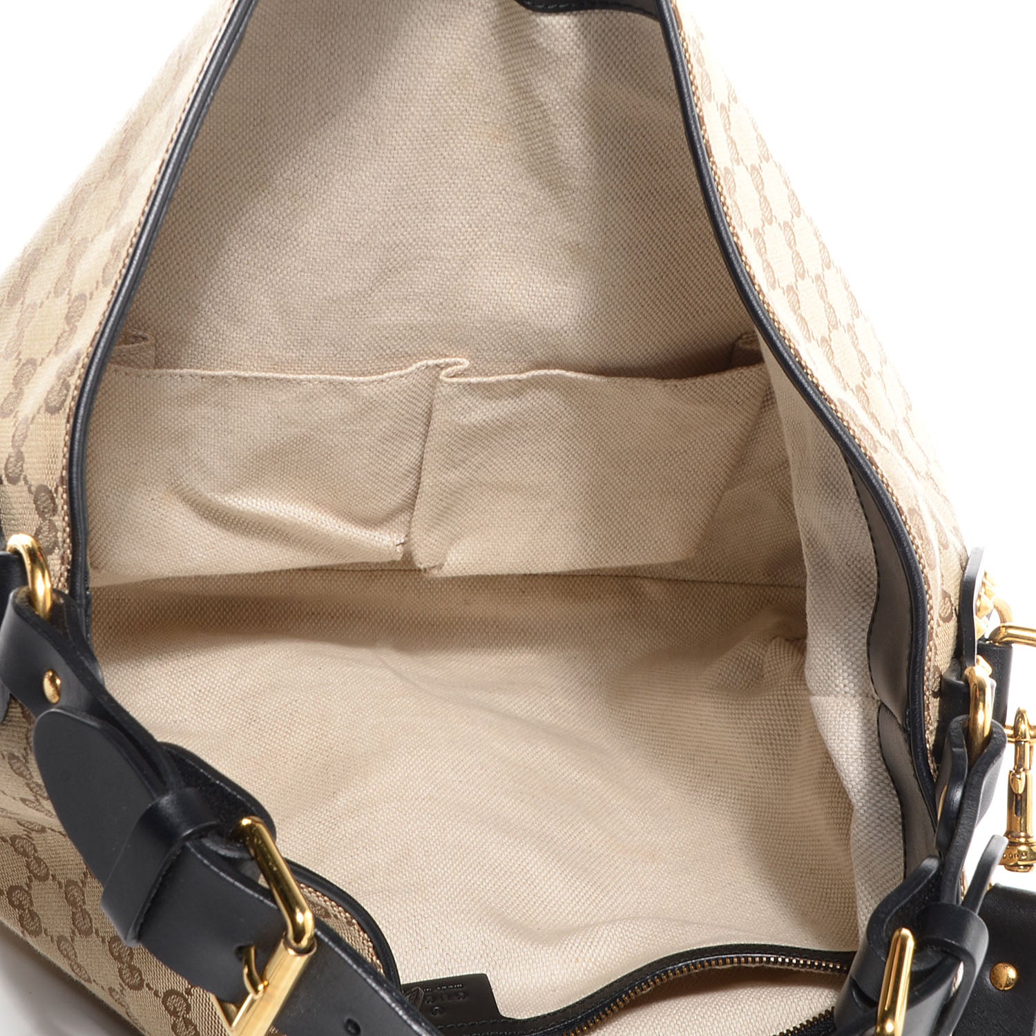 Gucci Monogram Medium Patti Stud Hobo Black 5 of 7