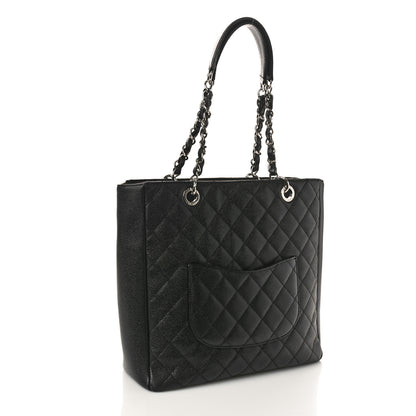 Chanel Caviar Quilted Petit Shopping Tote PST Black 2 of 10
