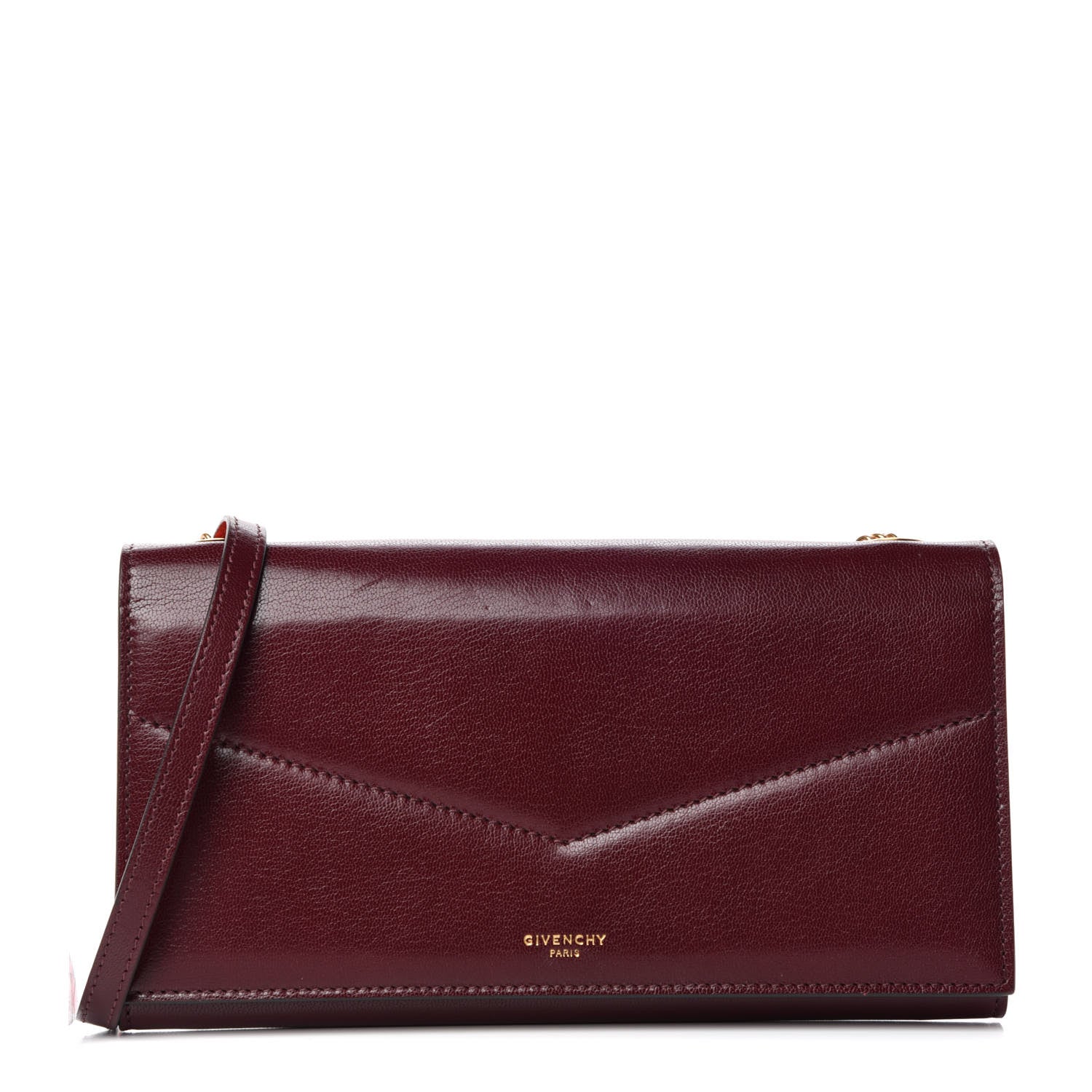 Givenchy Goatskin Edge Chain Wallet Aubergine 1 of 12