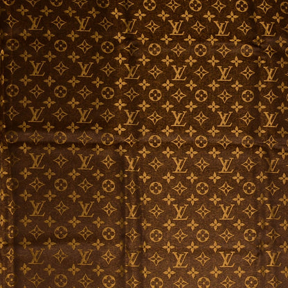 Louis Vuitton Silk Wool Monogram Shine Shawl Marron 1 of 5