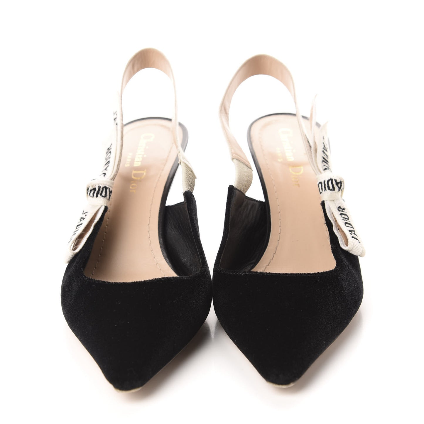 Velvet Ribbon J'Adoir Slingback 65mm Pumps 38.5 Black