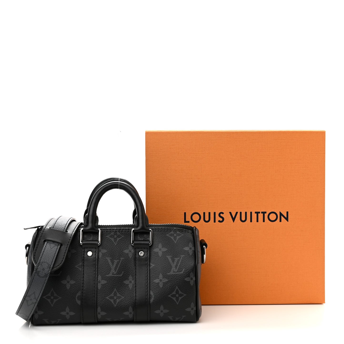 Reverse Monogram Eclipse Keepall XS Black