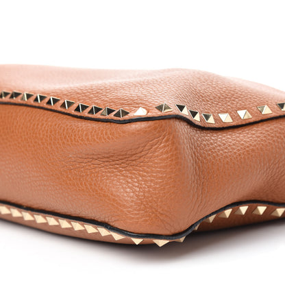 Valentino Garavani Pebbled Calfskin Large Rockstud Flip-Lock Messenger Bag Light Cuir 7 of 9