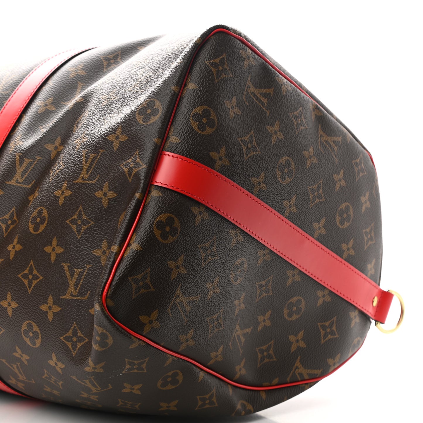 Calfskin Monogram Keepall Bandouliere 50 Coquelicot