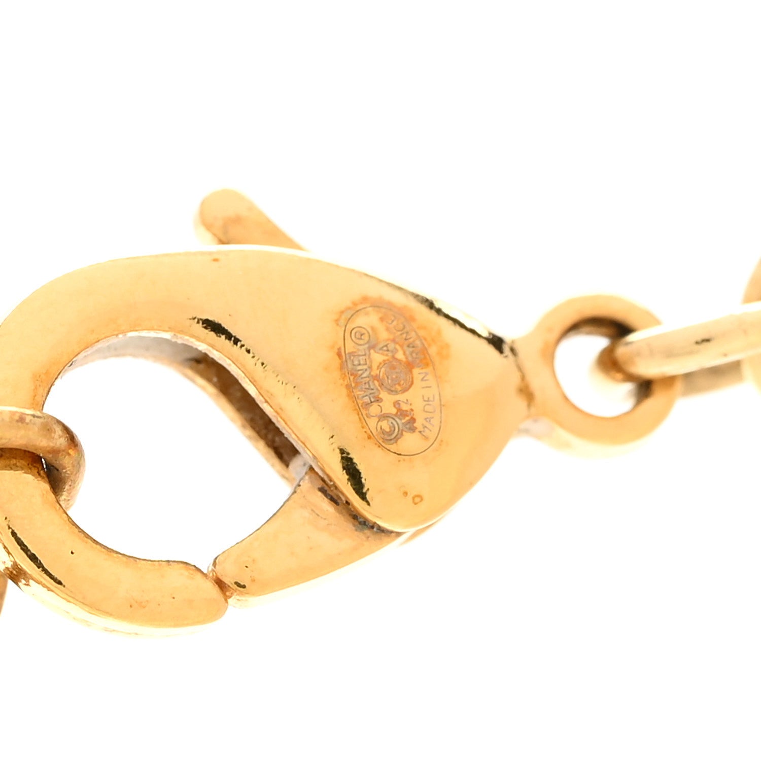 Chanel Metal Lambskin Chain CC Bow Necklace Black Gold 5 of 7
