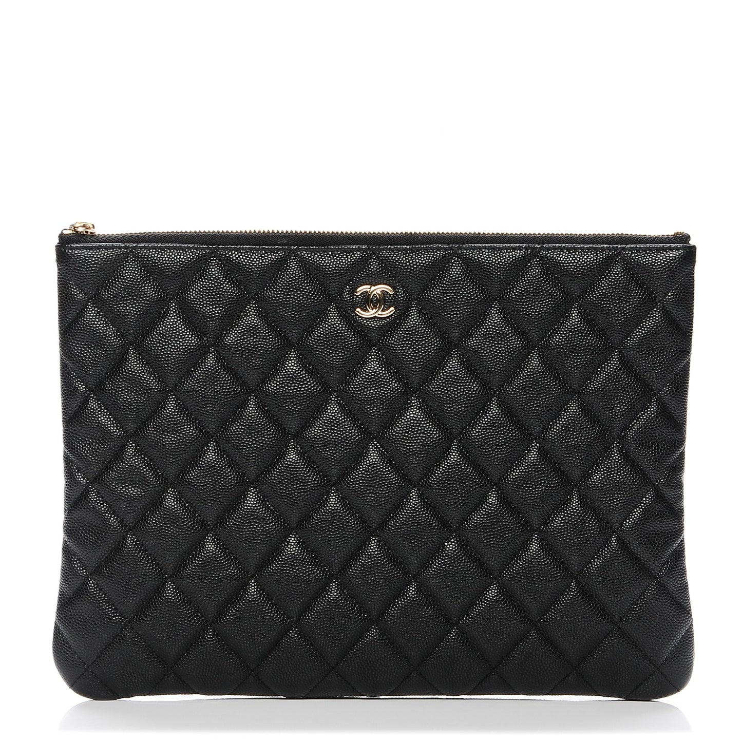 Caviar Quilted Medium Cosmetic Case Black