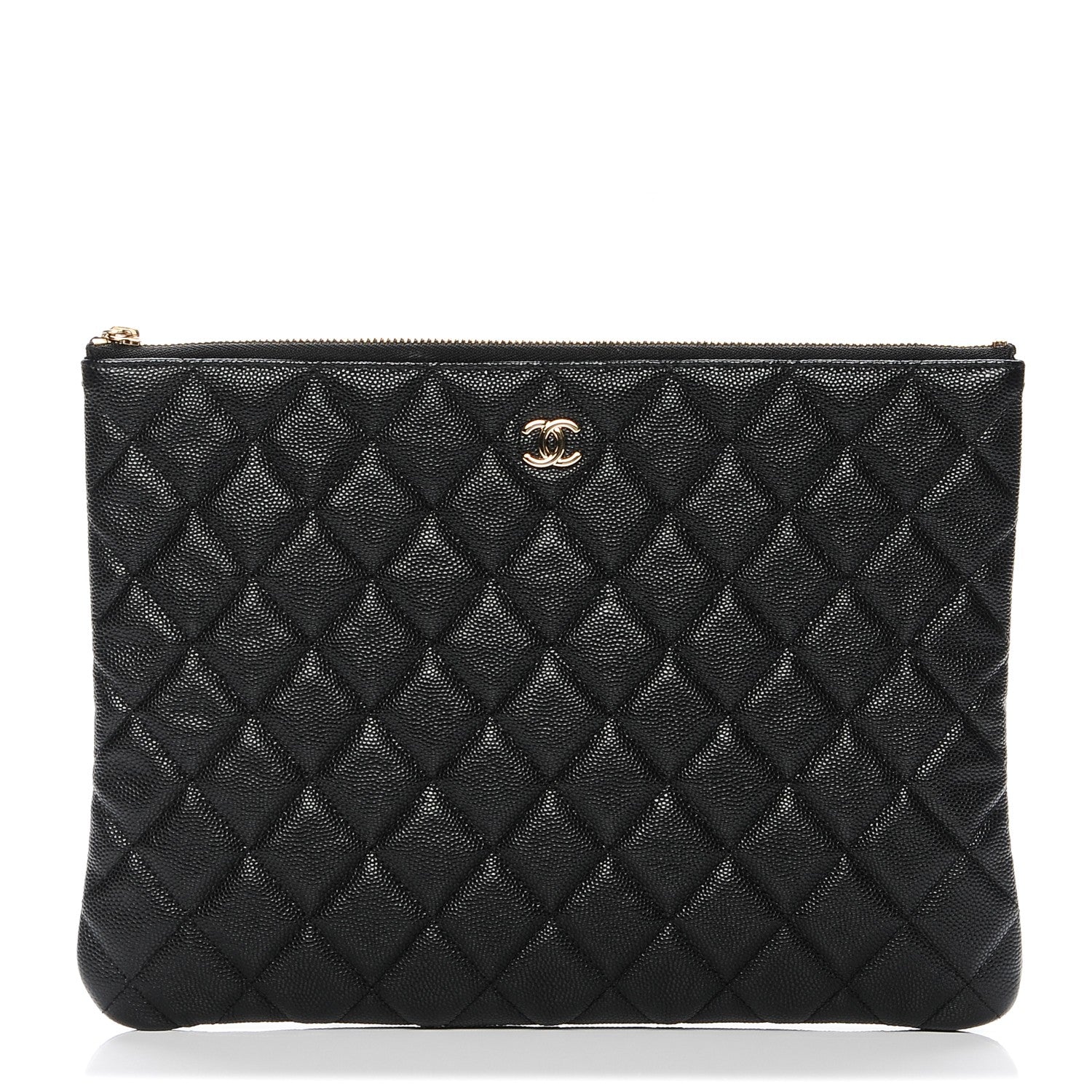 Chanel Caviar Quilted Medium Cosmetic Case Black 1 of 7