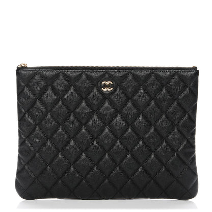 Chanel Caviar Quilted Medium Cosmetic Case Black 1 of 7
