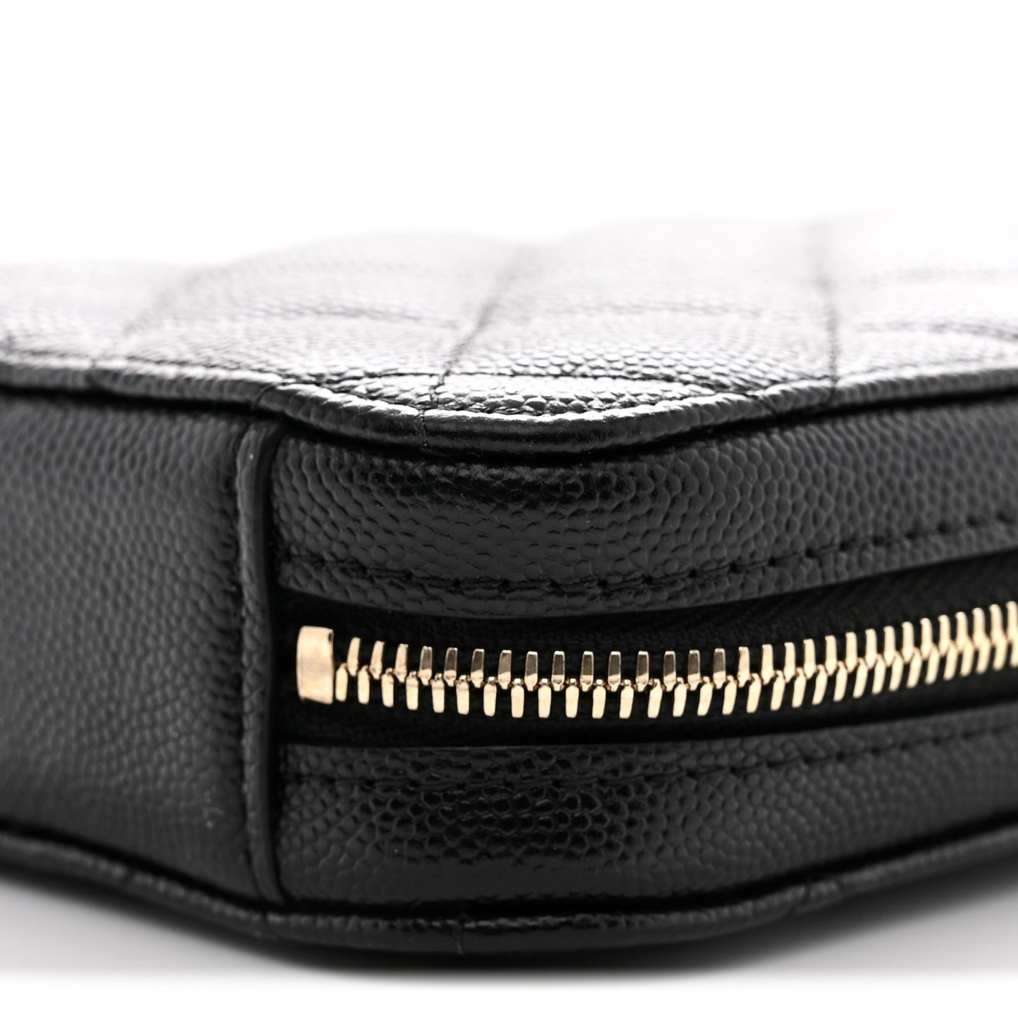 Caviar Quilted Phone Holder Wallet On Chain WOC Black