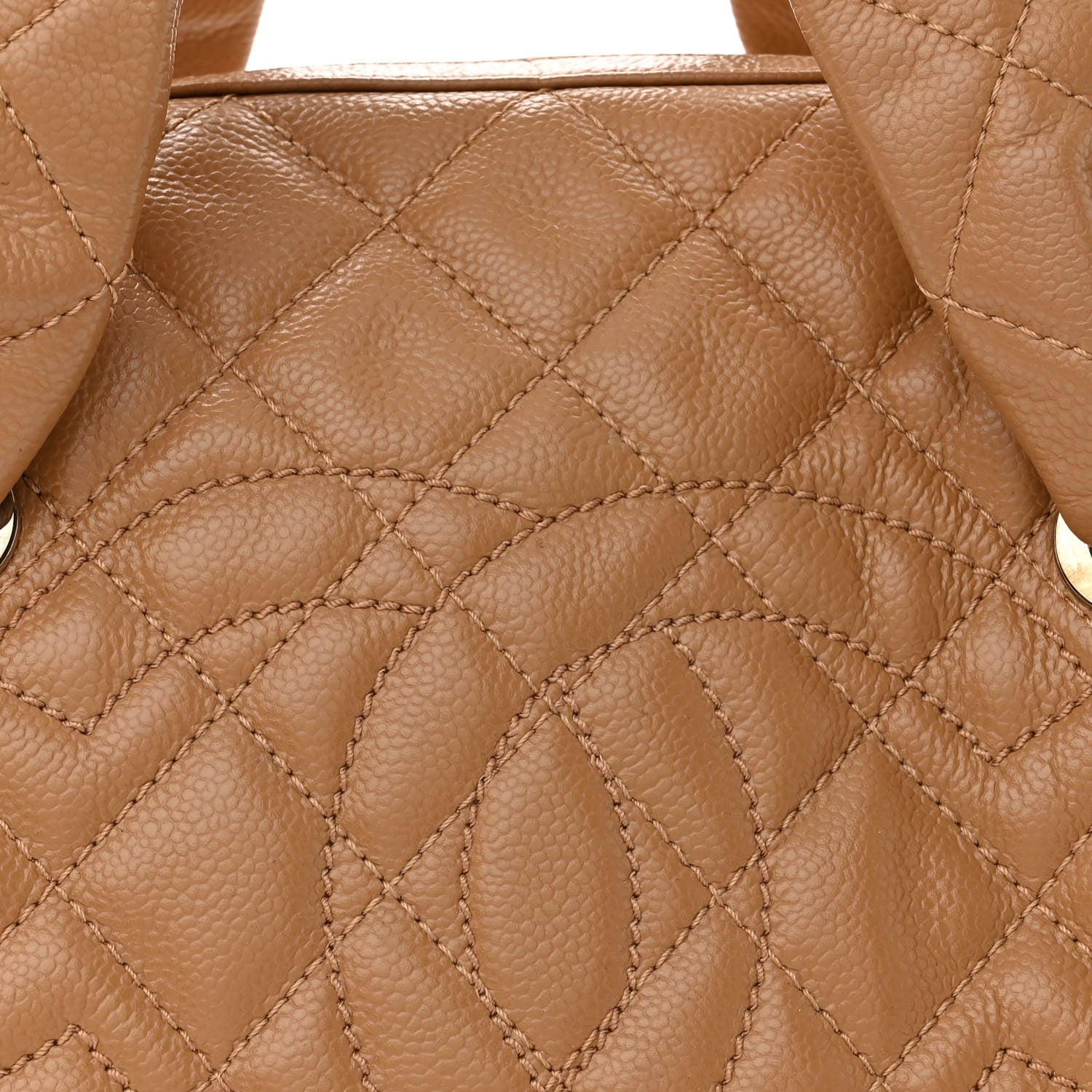Chanel Caviar Quilted CC Timeless Bowler Dark Beige 8 of 15