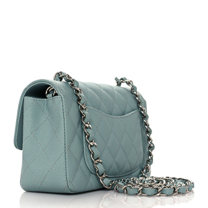 Chanel Caviar Quilted Mini Rectangular Flap Green 3 of 11
