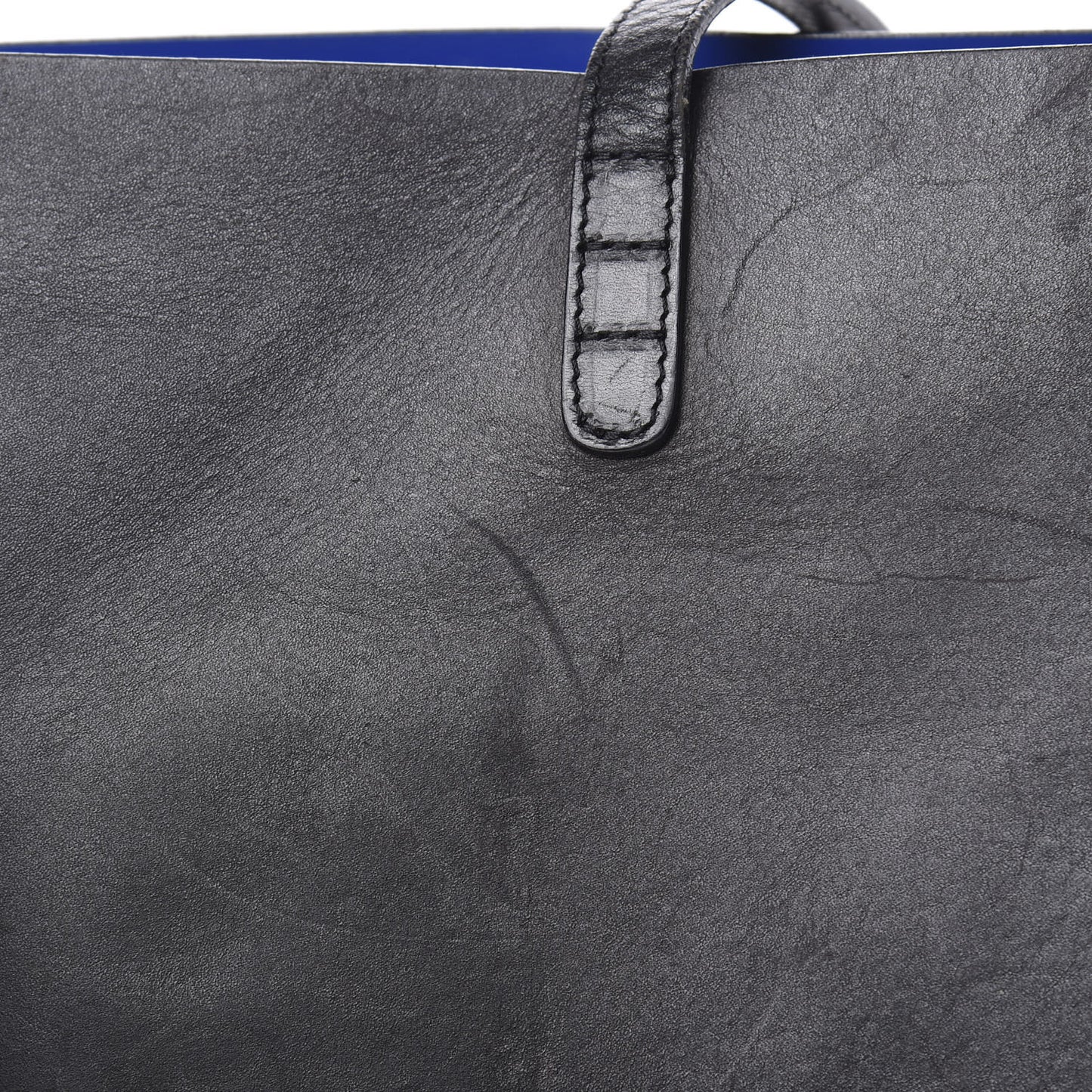 Calfskin Large Shopping Tote Black Royal