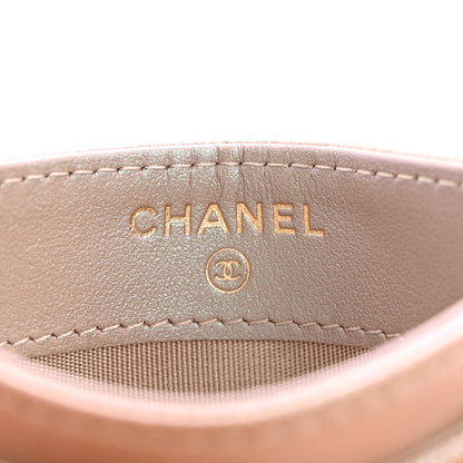 Chanel Iridescent Caviar Quilted Card Holder Beige 6 of 10