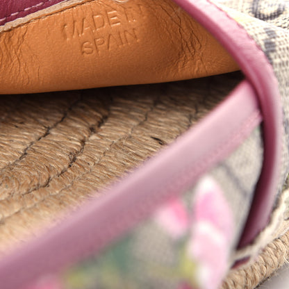 Gucci GG Supreme Monogram Blooms Espadrilles 36.5 Beige Multicolor Dry Rose 10 of 11