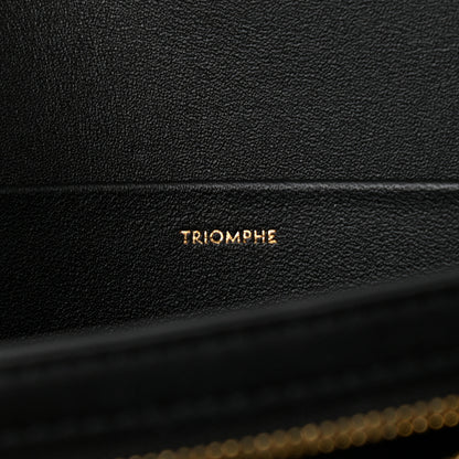 Celine Shiny Calfskin Medium Triomphe Black 7 of 11
