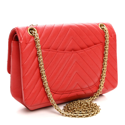 Chanel Sheepskin Chevron Quilted 2.55 Reissue 225 Flap Red 3 of 11