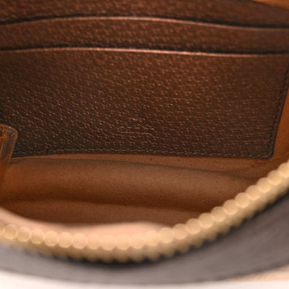 Gucci Monogram Jumbo GG Textured Dollar Calfskin Web Mini Ophidia Half Moon Hobo Camel Ebony New Acero 5 of 9