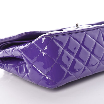 Chanel Patent Calfskin Quilted Jumbo Double Flap Purple 10 of 11