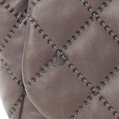 Chanel Calfskin Quilted Retro Chain Flap Grey 14 of 16
