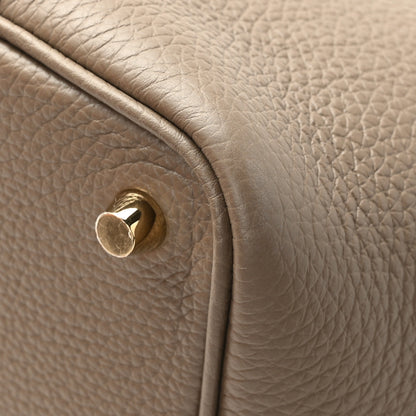 Hermes Taurillon Clemence Picotin Lock 18 PM Etoupe 11 of 12
