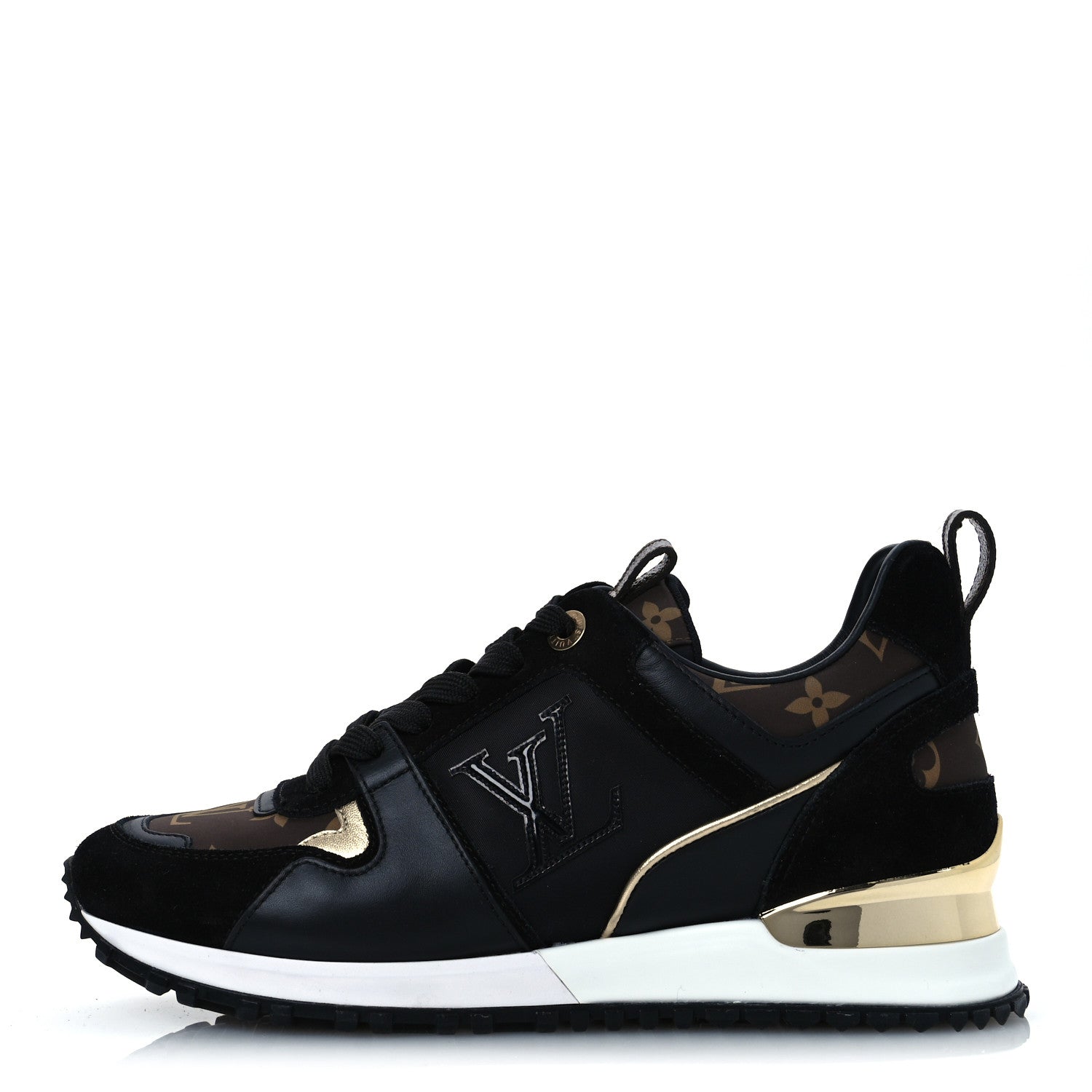 Louis Vuitton Suede Monogram Run Away Sneakers 36.5 Black 1 of 10