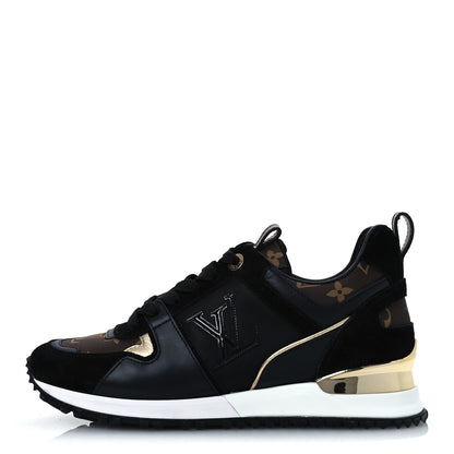 Louis Vuitton Suede Monogram Run Away Sneakers 36.5 Black 1 of 10