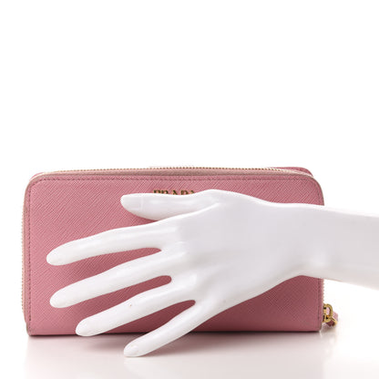 Prada Saffiano Continental Flap Wallet Petalo 2 of 14