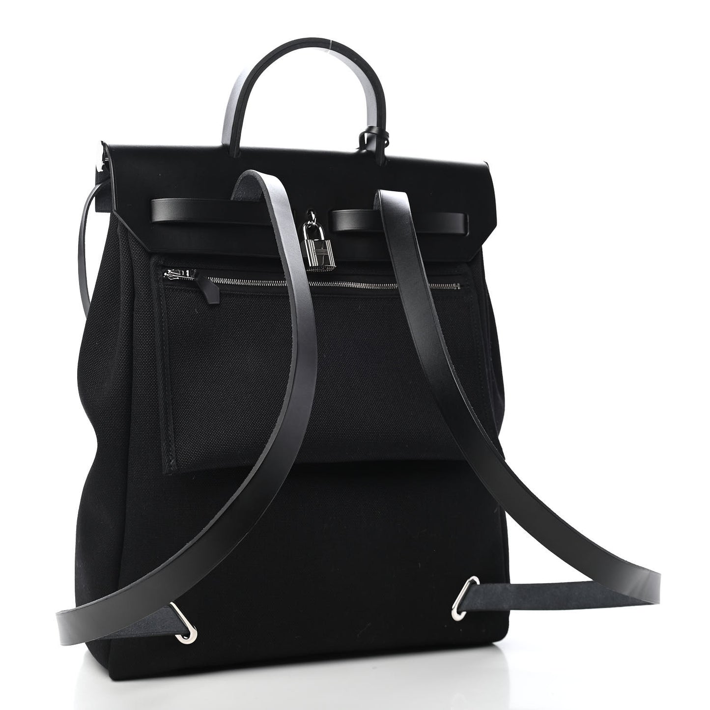 Military Toile Vache Hunter Herbag a Dos Zip Retourne Backpack Black