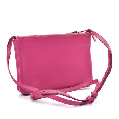 Celine Lambskin Small Trio Crossbody Bag Fuchsia 2 of 12