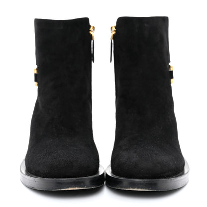 Valentino Garavani Suede VLogo 30mm Ankle Boots 37 Black 2 of 11