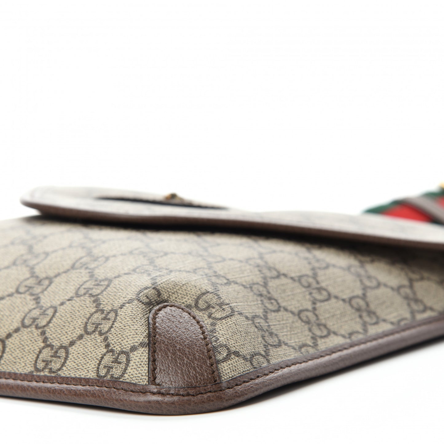 GG Supreme Monogram Web Medium Neo Vintage Flap Messenger Bag Beige New Acero