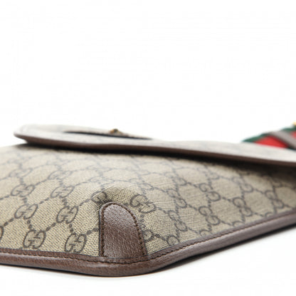 Gucci GG Supreme Monogram Web Medium Neo Vintage Flap Messenger Bag Beige New Acero 10 of 10