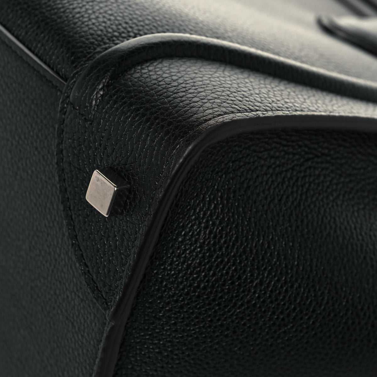 Celine Drummed Calfskin Mini Luggage Black 11 of 13