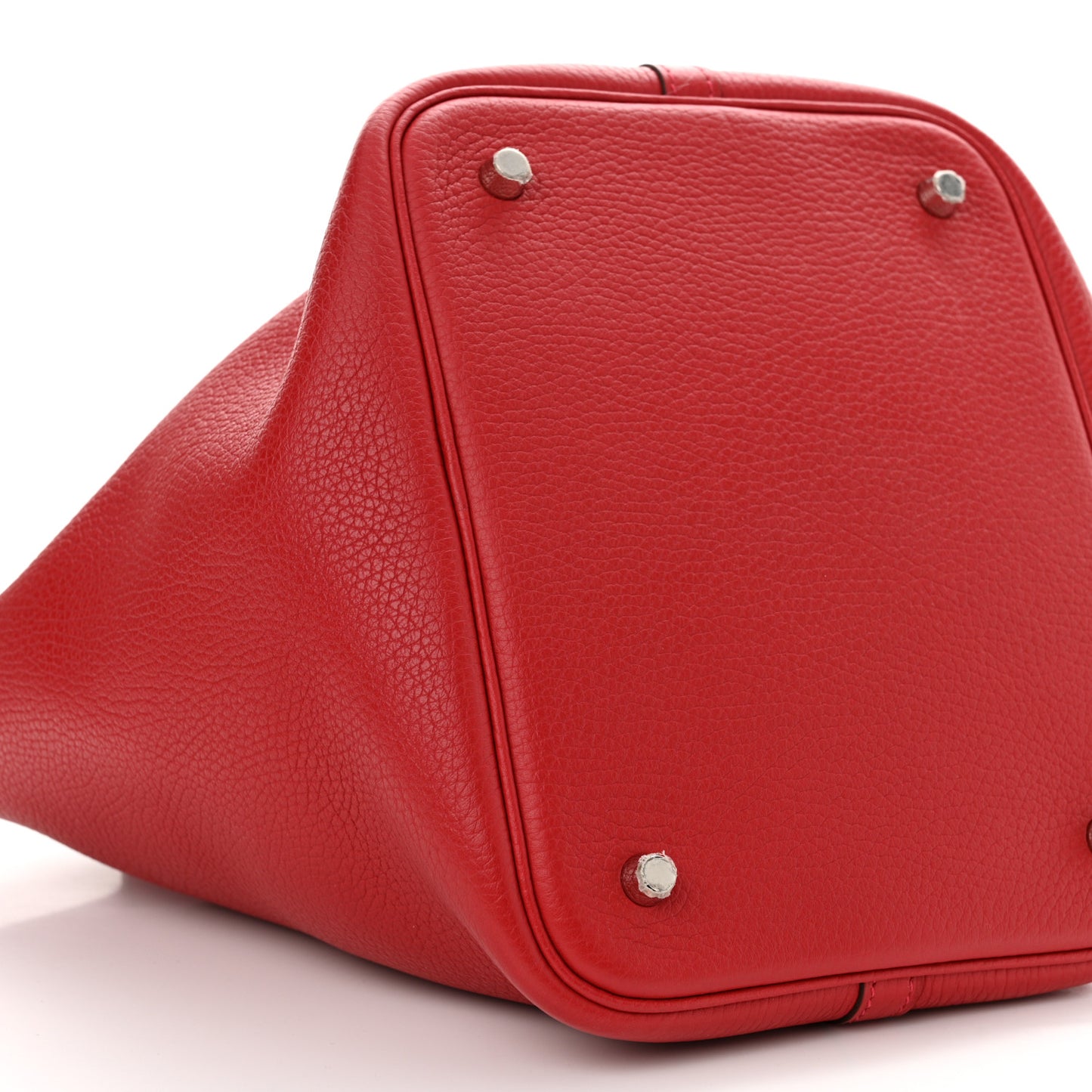 Taurillon Clemence Picotin Lock 22 MM Rouge Casaque