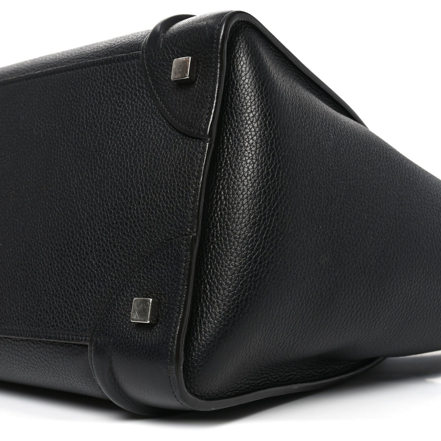 Drummed Calfskin Mini Luggage Black