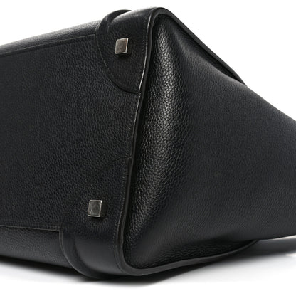 Celine Drummed Calfskin Mini Luggage Black 9 of 10