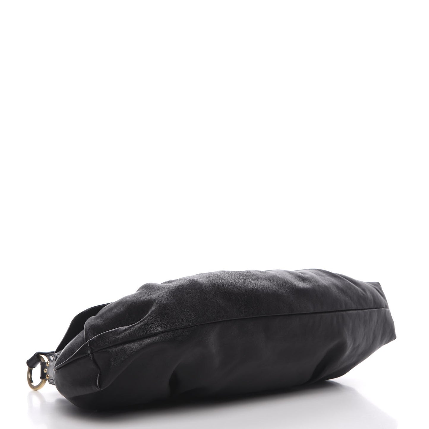 Lambskin Studded Large Chef Shoulder Bag Black