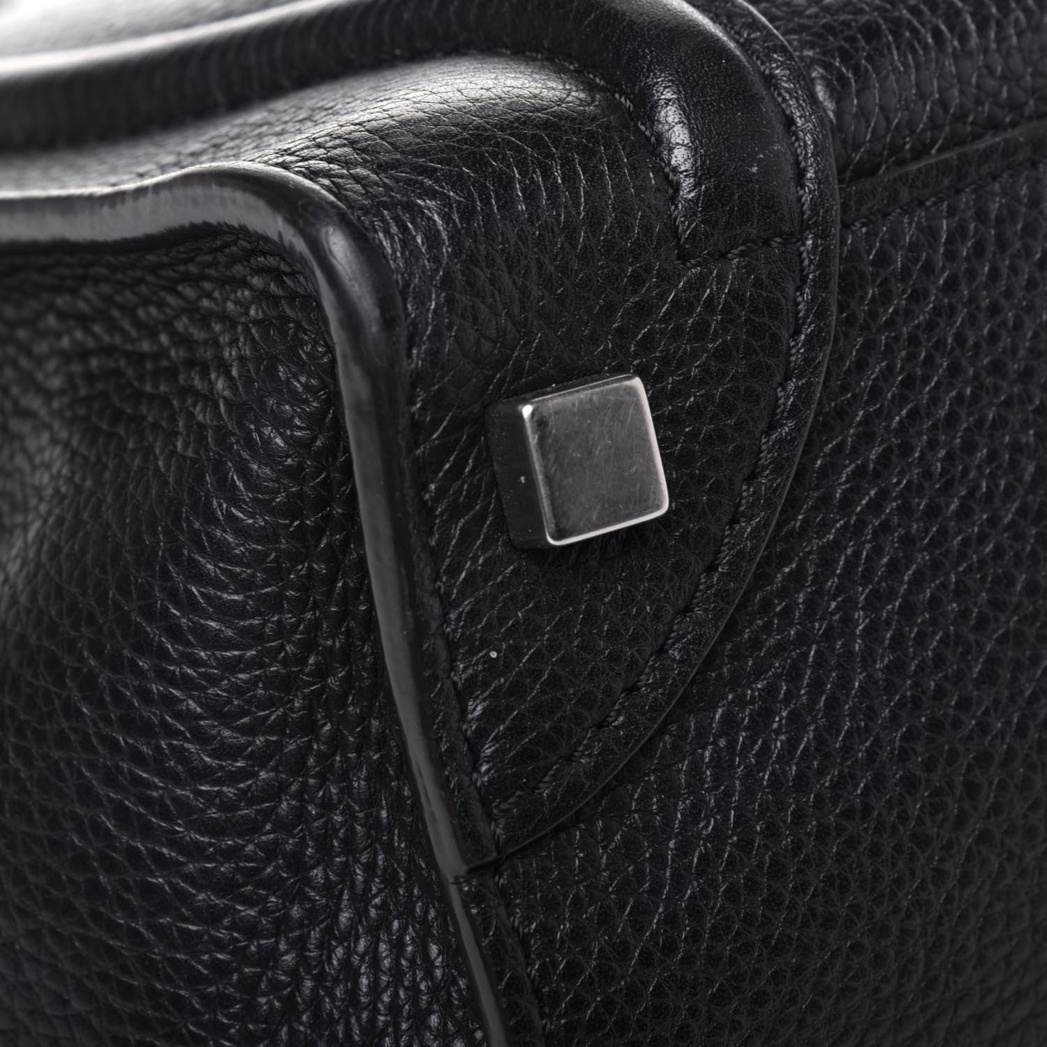Celine Drummed Calfskin Micro Luggage Black 17 of 26