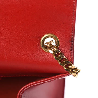 Saint Laurent Smooth Calfskin Medium Classic Monogram Kate Tassel Satchel Lipstick Red 21 of 25