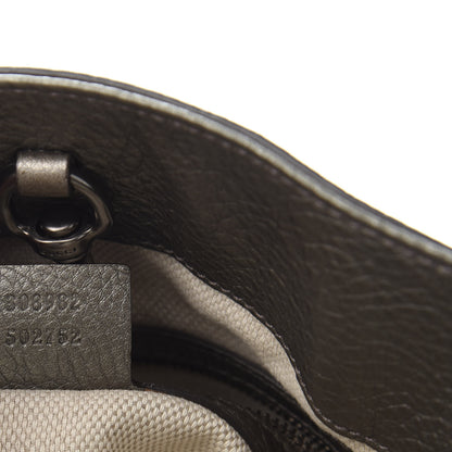 Gucci Metallic Pebbled Calfskin Medium Soho Chain Shoulder Bag Sasso 7 of 11
