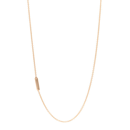Tiffany 18K Rose Gold Bar Pendant Necklace 1 of 4