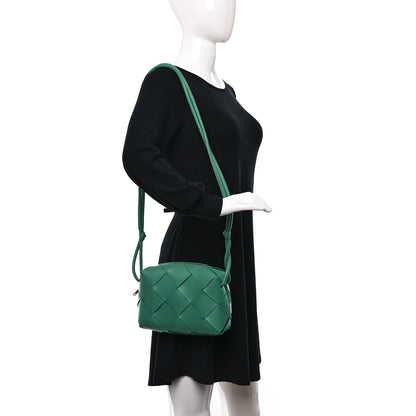 Bottega Veneta Lambskin Maxi Intreccio Small Cassette Camera Bag Mermaid 3 of 8