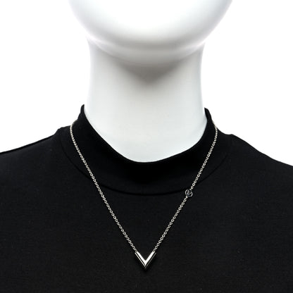 Louis Vuitton Metal Essential V Supple Necklace Silver 2 of 4