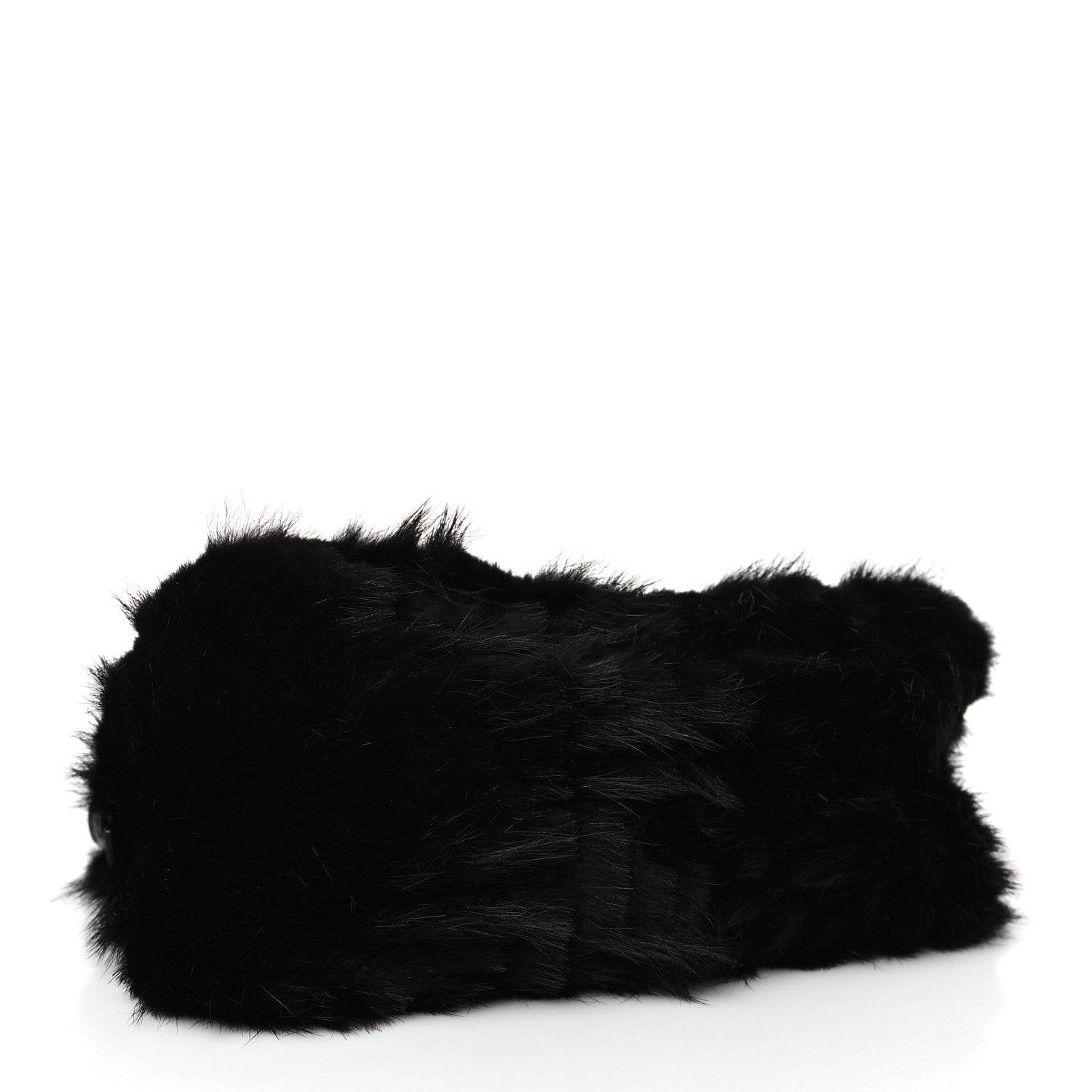 Fendi Mink Fur FF Mini Mama Baguette Black 3 of 8