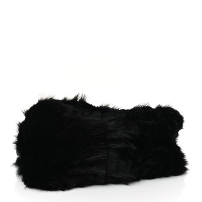 Fendi Mink Fur FF Mini Mama Baguette Black 3 of 8