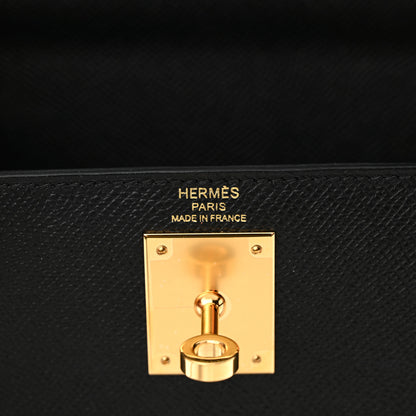 Hermes Epsom Kelly Sellier 28 Black 7 of 17