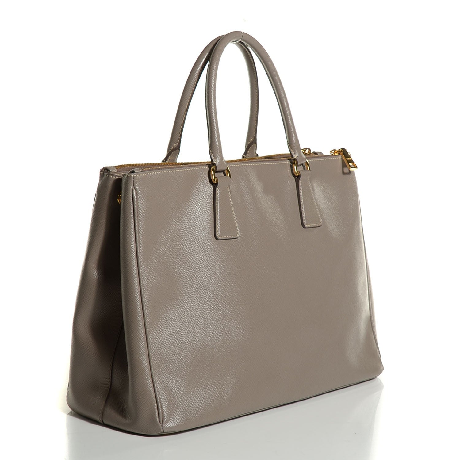 Prada Saffiano Lux Large Double Zip Tote Argilla 3 of 11