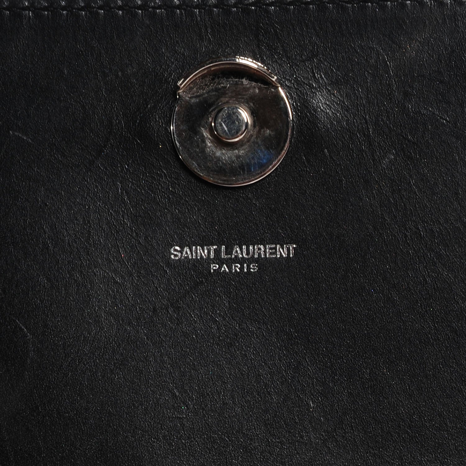 Saint Laurent Calf Hair Leather Snow Leopard Medium Betty White Black 6 of 10