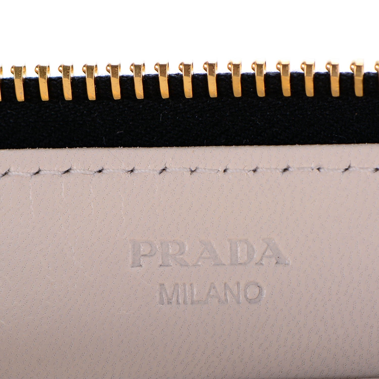 Prada Goatskin Lip Print Zip Around Wallet Black Talco 5 of 8